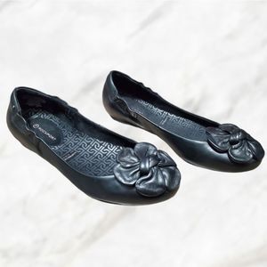Rockport Etty Flower Scrunch Black Women's Ballet